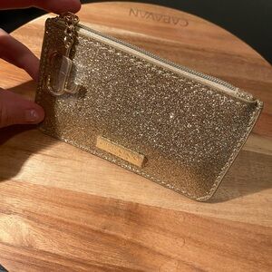 Jimmy Choo Gold Glitter Pouch